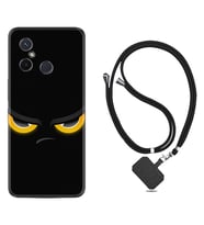 Xiaomi Redmi 12C Kılıf Silikon Boyun Askılı İpli Desenli Silikon Black Eyes 1644