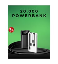 Kamp ve Seyahat İçin 20.000mAh LED Işıklı Hızlı Şarj Powerbank
