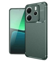 Redmi Note 14 4G Kılıf Auto Focus Karbon Kapak - Koyu Yeşil