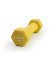 Zerogym Neopren Kaplı  İçi Demir Dambıl 1 kg Sarı 1 Adet
