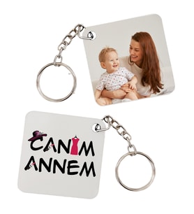 Anneler Günü Hediyesi - Canım Annem Fotoğraflı Anahtarlık