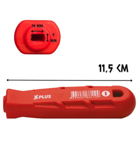 Cer-Pa Norm Plastik Eğe Sapı - Düz - 10" (Kırmızı)