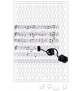 Notalı Müzik Notalar Komik Puzzle 240 Parça Yapboz