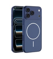 iPhone 16 Pro Kılıf M-Safe Şarj Özellikli Kamera Korumalı Spark Kılıf (Mavi)