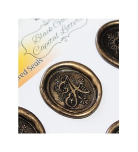 Mühürcüm Baş Harf 12 Adet 3D Hazır Kendinden Yapışkanlı Sticker Mühür RM2112