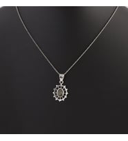 Peridot Doğal Taşlı 925 Ayar Gümüş Kolye