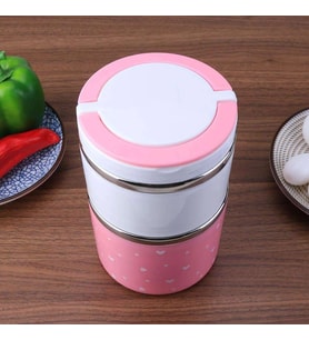 Yemek Termosu 2li Tutacaklı Sefer Tası - Hiper 2 Katlı Yemek Termos