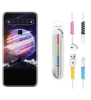 TCL 10L 10 Plus 10SE 20E 20SE 30SE L7 Kılıf Kablo Koruma Spiral Silikon Super Planet 1797