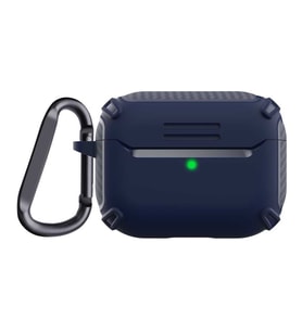 Apple Airpods Pro Uyumlu Kılıf Karbonfiber TPU Silikon Uyumlu Kılıf 26 (Lacivert)