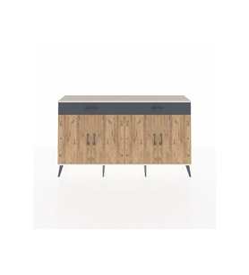 Arges Konsol 4 Raflı 2 Çekmeceli 4 Kapaklı 176x30x99 Aytaşı-Çam/Antrasit