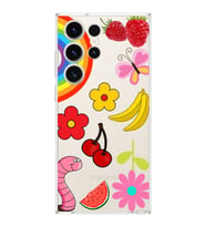PrintiFy Samsung Galaxy S24 Ultra ile Uyumlu 1mm Slim Fit Water Color 5 Baskılı Şeffaf  Kılıf