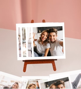 Kişiye Özel 6 Fotoğraflı Şövale Masaüstü Polokart Resim