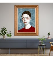 Altın Varaklı Paspartulu Çerçeveli  Tablo n5s602