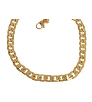 Erkek Gold Renk 5 mm Zincir Çelik Bileklik (Gold)