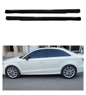 🚘 Audi A3 Sedan 2013-2017 Yan Marşpiyel (Plastik)  Sportif & Dayanıklı Yan Kaplama (Standart)