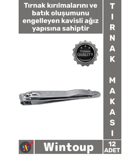 #TırnakMakası Paslanmaz Çelik Profesyonel Keskin Ergonomik Bakım Seti 12'li Şık Büyük Tırnak Makası