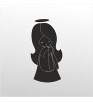Folyo Sticker Melek Kız 30cm Uzunluk (Karışık)