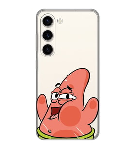 Samsung Galaxy S23 Uyumlu Patrick Star Desenli Şeffaf Telefon Kılıfı