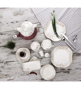 Aryıldız Lace 31 Parça 6 Kişilik Porselen Kahvaltı Takımı