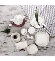 Aryıldız Lace 31 Parça 6 Kişilik Porselen Kahvaltı Takımı