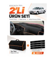 e-biz TOYOTA COROLLA EFSANE KASA (1991-1997) Torpido + Tay Tüyü Çanta - Siyah-Kahverengi - TO012