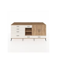 Kronos Konsol 4 Raflı 7 Çekmeceli 2 Kapaklı 220x59x99 Çam-Çam/Aytaşı