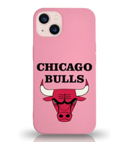 Apple iPhone 13 Mini  Lansman Kılıf Chicago Bulls Tasarımlı Altı Kapalı İçi Kadife Kaplı  Kapak (Şeffaf)