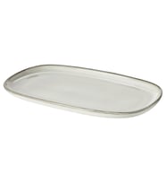 Gladelig Servis-Sunum Tabak Seti, MeridyenDukkan Gri Renk 31x19 cm, 4 Adet Kumlu Sır Yüzey
