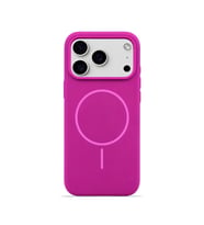 iPhone 17 Pro Max Mag Core Akıllı MagSafe Animasyonlu Silikon Kılıf Fuşya