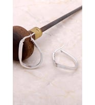Gümüş Burgu 23 mm Damla Halka Küpe 4987