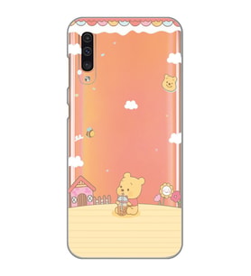 Samsung Galaxy A70 Uyumlu Winnie The Pooh Tasarımlı Şeffaf Telefon Kılıfı