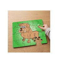 Sevimli Yaşlı Köpek Tasarımlı 24 Parça Ahşap Çocuk Puzzle MPK0550