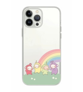 Iphone 15 Pro Uyumlu Teletubbies Desenli Şeffaf Telefon Kılıfı