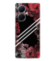 Vivo V29 Lite Kılıf Silikon Desen Özel Seri Flowers Line 1732