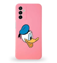 Samsung Galaxy M23 Uyumlu Lansman Kılıf Altı Kapalı İçi Kadife  Donald Duck-F Tasarımlı  Kapak (Şeffaf)