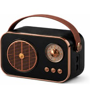 Nostaljik Bluetooth Hoparlör Retro Tasarım 5W Güçlü Ses, USB ve TF Kart Destekli Taşınabilir Mini Hoparlör 1200mAh Batarya Vintage Speaker