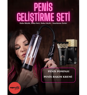Penis Geliştirme Seti Vakumlu Penis Pompası ve Titan Jel Gold Penis Bakım Kremi Daha Büyük, Daha Sert, Daha Güçlü Erkeklere Özel Cinsel Sağlık ve Performans Arttırıcı Set