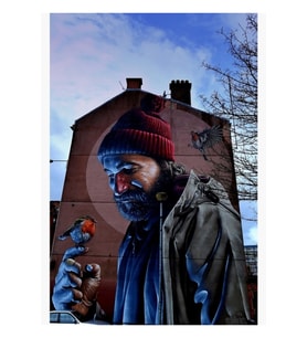 St Mungo Glasgow Iskoçya Kendini Beğenmiş Sokak Sanatı Tablo Ahşap Poster Dekoratif