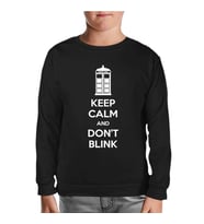 Doctor Who - Don't Blink Siyah Çocuk Sweatshirt