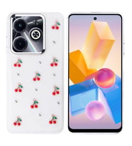 Infinix Hot 40i Uyumlu Kılıf Airbag Tasarımlı Simli Şeffaf Zore Kutup Kapak