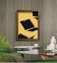 BK Gift Cafe & Bar & Restaurant Konseptli Doğal Masif Ahşap Çerçeveli Tablo-72