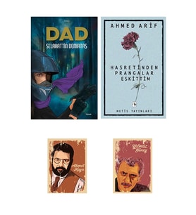 Selahattin Demirtaş Kitapları - Dad - Hasretinden Prangalar Eskittim - Ahmed Arif - Not defteri seti (Renksiz)