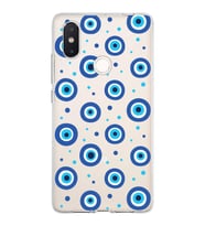 PrintiFy Xiaomi Mi 8 SE ile Uyumlu 1mm Slim Fit Nazar Boncuğu 1 Baskılı Şeffaf  Kılıf