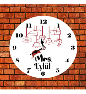 Mrs Kadın Arkadaşa Yılbaşı Duvar Saati Kişiye Özel