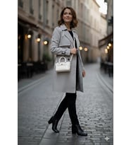 Kadın Rugan El Ve Çapraz Çanta 25*16 cm (A.Krem)