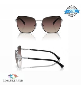 VOGUE KADIN GÜNEŞ GÖZLÜĞÜ  SİYAH ÖN KISIM /GÜMÜŞ RENGİ 4277SB 352/E2 56 18 140