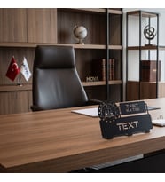 Kişiye Özel Zabit Katibi Metal Masa İsimliği Adliye Personeli Yeni İş Atama Hediyesi