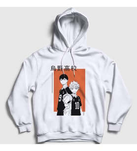 Presmono Unisex Beyaz Kagehina Voleybol Anime Haikyu Kapüşonlu Sweatshirt 237571tt