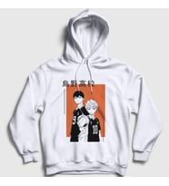 Presmono Unisex Beyaz Kagehina Voleybol Anime Haikyu Kapüşonlu Sweatshirt 237571tt