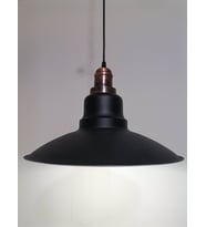 RİOLİGH RETRO  SİYAH İÇİ BEYAZ TEKLİ METAL SARKIT ÇAP: 37CM